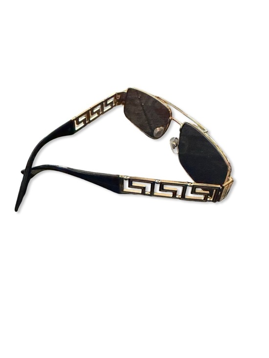 Versace Unisex Greca 61mm Navigator Sunglasses Black with Case Revolve $385 NEW main image 8